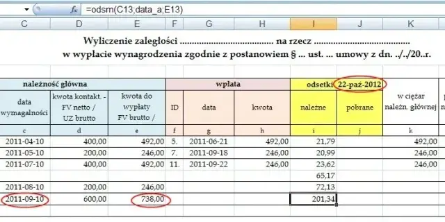 Jak obliczyć odsetki od dewelopera w przypadku opóźnień w płatności