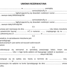 Co powinna zawierać umowa rezerwacyjna z deweloperem, aby chronić Twoje interesy?