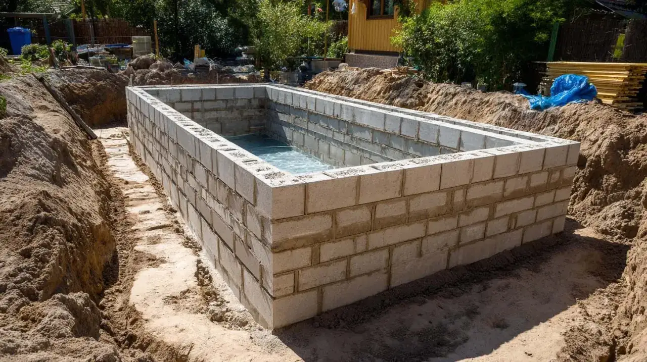 Budowa basenu w ziemi: betonowe ściany, wykop i pierwsze metry wody. Poznaj, ile kosztuje budowa basenu w ziemi.
